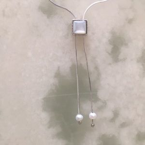 NWT.Sterling silver Pearl necklace by Nos Zuman